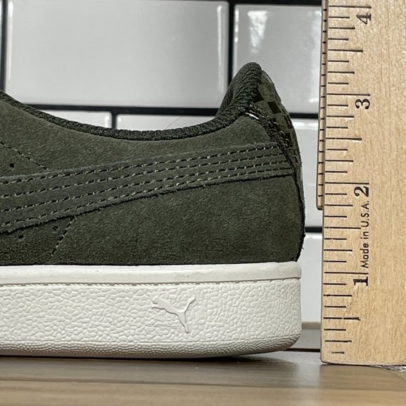 Puma Vikky Womens Size 6 Shoes Green Suede Low Top Casual Trainers Sneakers - Picture 9 of 14
